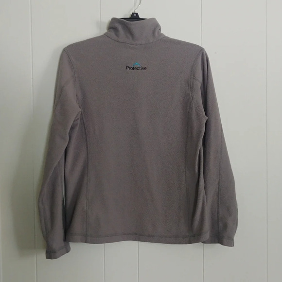 Patagonia Womens sz M Sweatshirt Gray Logo 1/4 Zip Long Sleeve Pullover - Picture 4 of 9